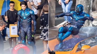 Blue Beetle: Set Photos Offer Us Our First Look at Xolo Maridueña's Supersuit From His Upcoming DC Film! (View Pics)